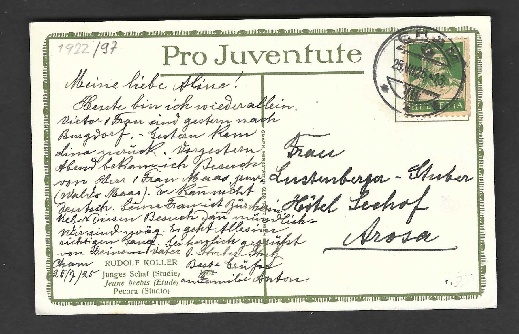 Cartoline: 1 Karte Pro Juventute – Nuovo (secondo la descrizione) da Koblenz venduto da Markenhimmel 1