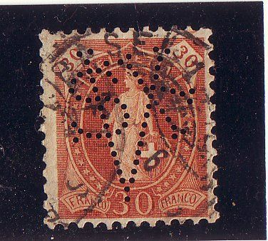 Tous les timbres: Stehende Helvetia Perfin – D'occasion à Brittnau par trouvaille02