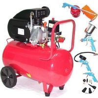 40299+40290 - Druckluftkompressor 1100W 1,5PS 50L + Zubehör
