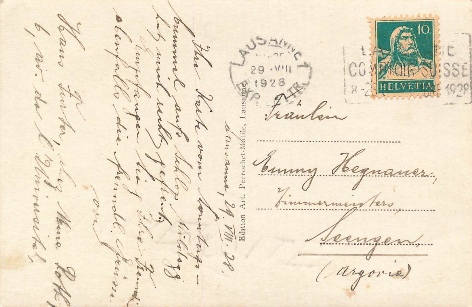 Cartoline postali: Lausanne – Usato da Biasca venduto da Blenio71 1