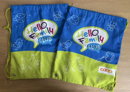 2x Coop Turnbeutel „Hello Family Club“