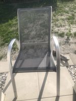 4 Gartenstühle dunkelgrau