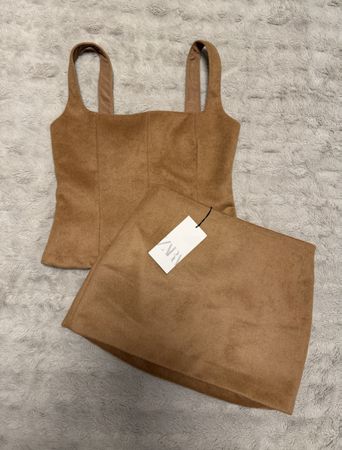 Zara Set – Top S & Skirt XS, New with Tag  Zara matching set