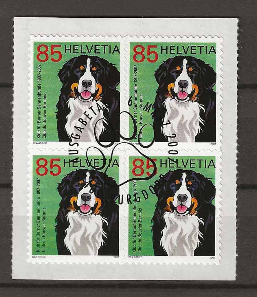 Tutti i francobolli: B1227 - Bouvier bernois  B4 1er jour – Usato da Trélex venduto da Phil_Albert
