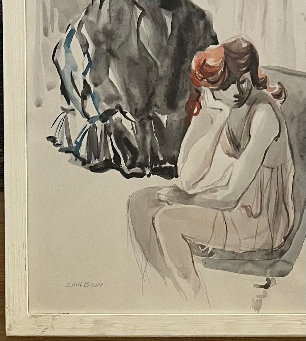 Dipinti: EMIL BAUER AQUARELL MIT NACHLASSSTEMPEPL  MIT RAHMEN – Usato da Gersau venduto da kunst-online 6