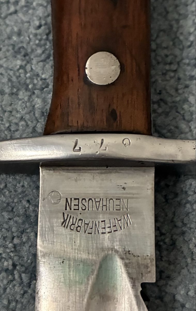 Schweizer Armee Armi bianche: Säbelbajonett 1914  – Usato da Gutenswil venduto da Antiques77 2