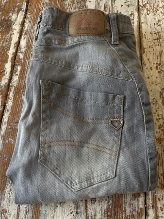 Jeans Gr. XXS grau mit Streifen von Please