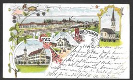 Münsterlingen farbige Lithografie 4 Bilder