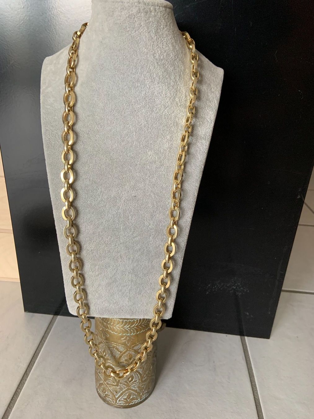 Catenine: Flachankerkette 90 cm silber/vergoldet – Usato da Dittingen venduto da Bijoubelle 7
