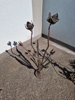 Metall Skulptur Blumen Design handgefertigt 80 cm 6 Kg