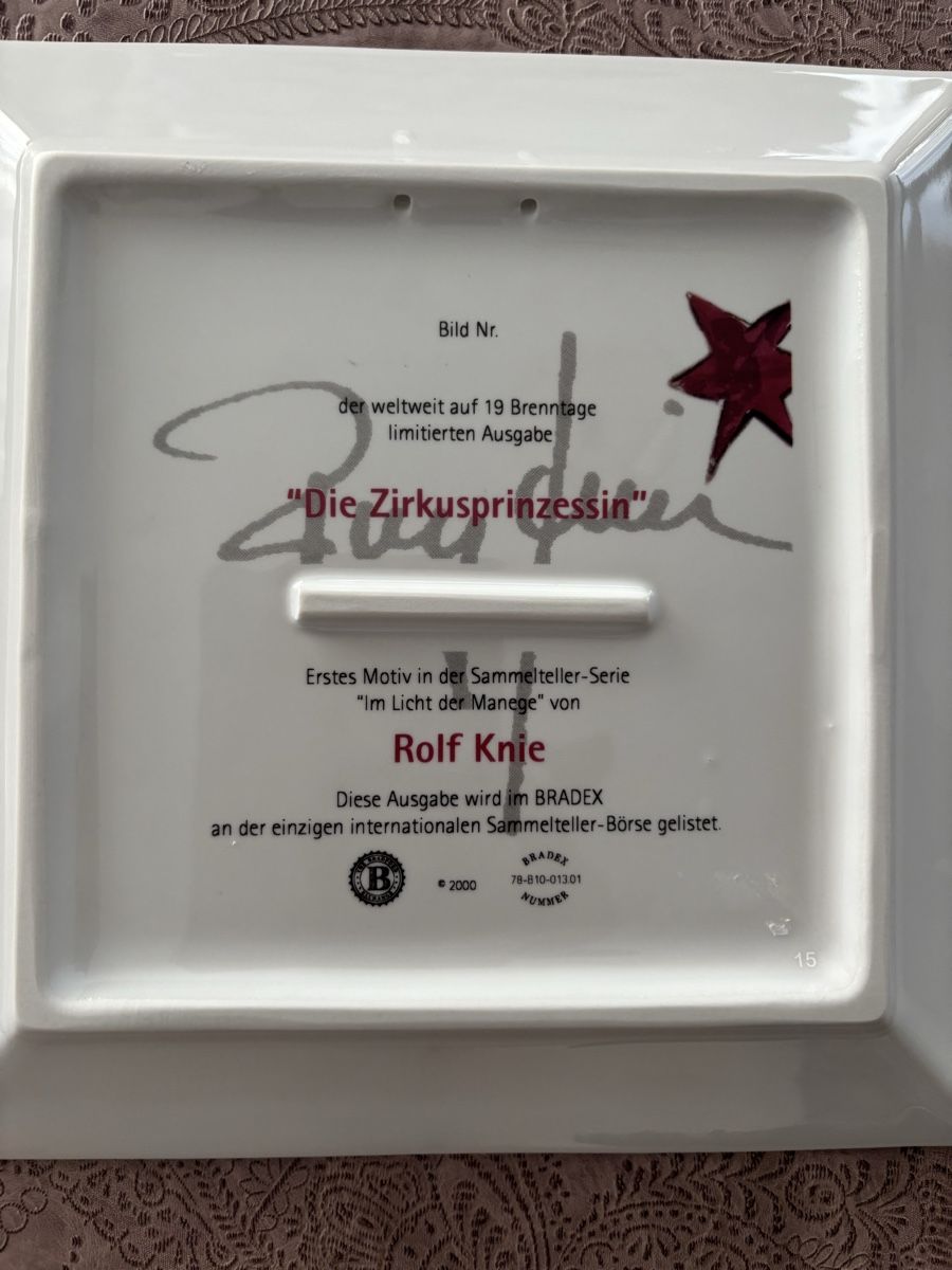 Piatti: Die Zirkusprinzessin Rolf Knie – Usato da Seewen SZ venduto da buqe 6