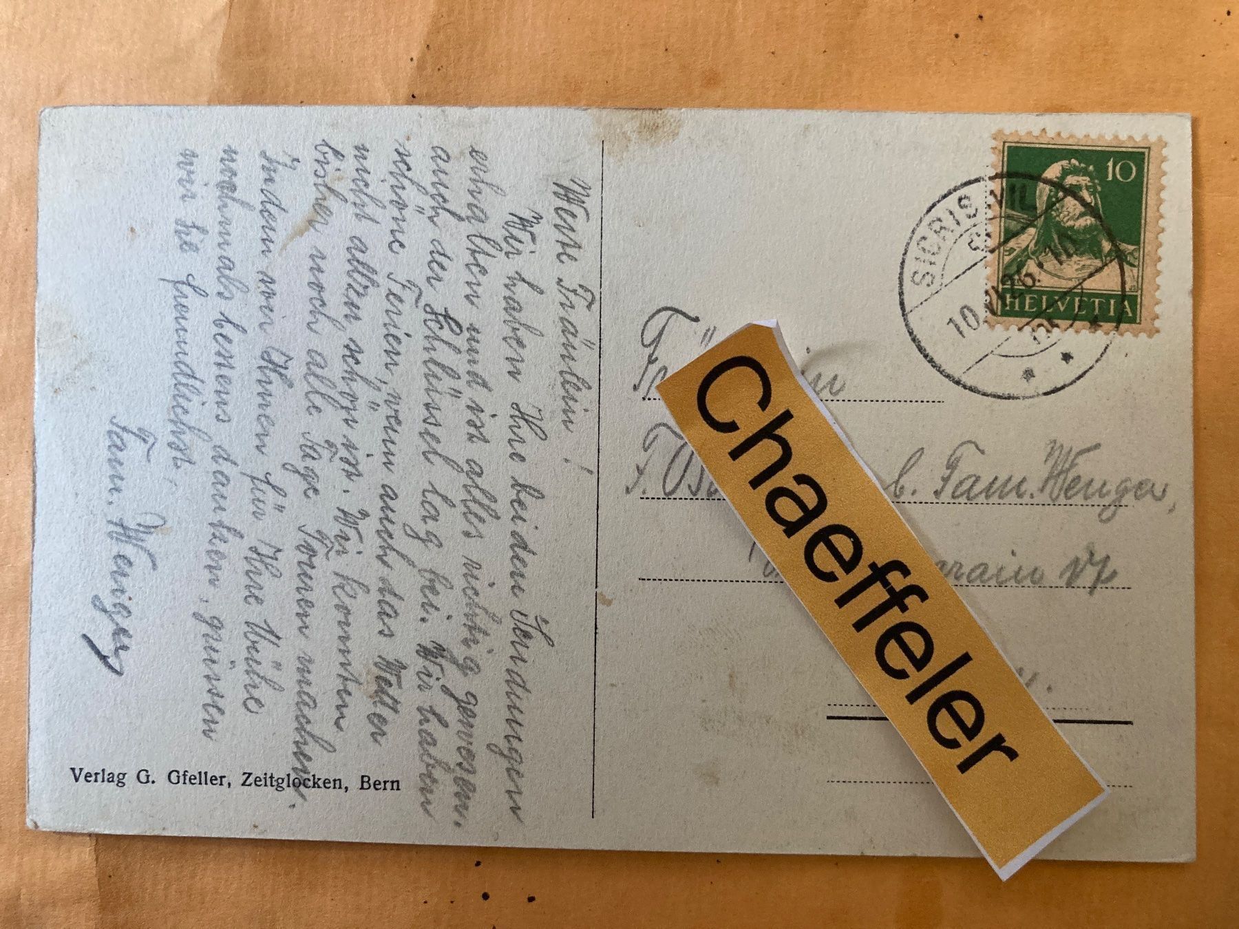 Cartoline postali: 1926 Sigriswil am Thunersee und die – Usato da Zürich venduto da Chaeffeler 1
