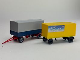 GB5- Herpa Kibri zwei Anhänger Post