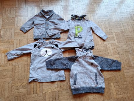 Pullover Sweater Set Jungen 80/86 Dopodopo H&M grau