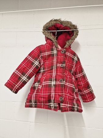 Topolino Winterjacke kariert rot Grösse 74 gebraucht