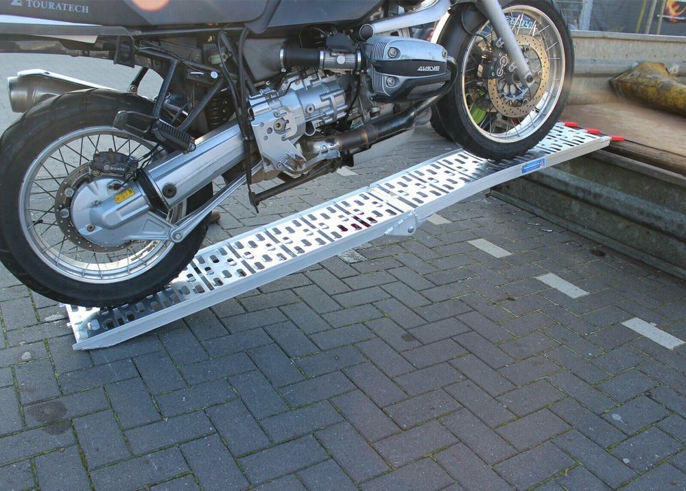 Auffahrrampe Aluminium Klappbar 228cm - 340kg Traglast Für Motorrad & Quad