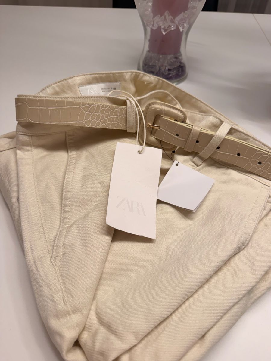 Zara Pantalons: ZARA WEITE HOSE MIT GÜRTEL – Neuf avec emballage d'origine à Winterthur par Violeta_l 2