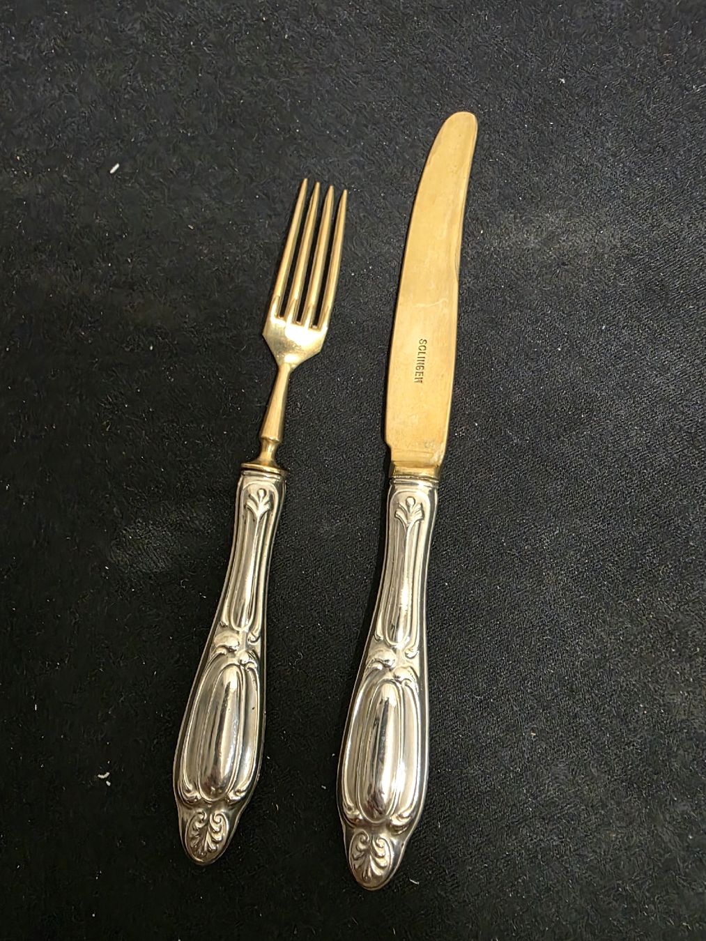 Set di posate: Versilbert Besteck-Set, im Originaletui. – Usato da Wolfertswil venduto da Antiko 4
