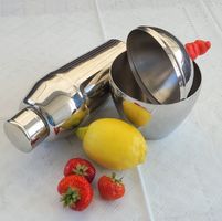 Cooler Vintage Shaker und Eiswürfelbehälter EDELSTAHL 