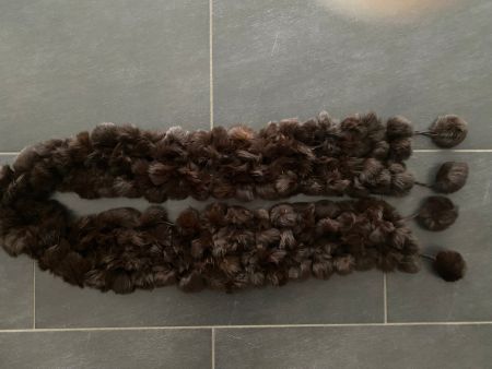 WEICHER KANINCHEN FELL SCHAL, SCHOKOBRAUN, HAART NICHT
