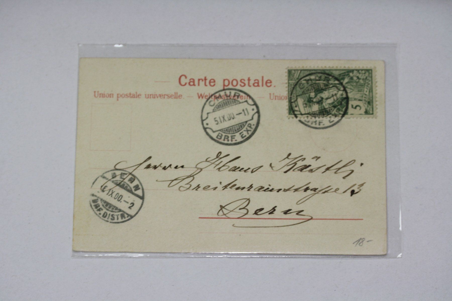 Cartoline postali: Postkarte Genf 1900, sehr selten – Usato da Chur venduto da Invinoveritas 1