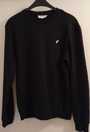 PIERE ONE DESIGNER HERREN PULLOVER Schwarz S Sweatshirt wNEU