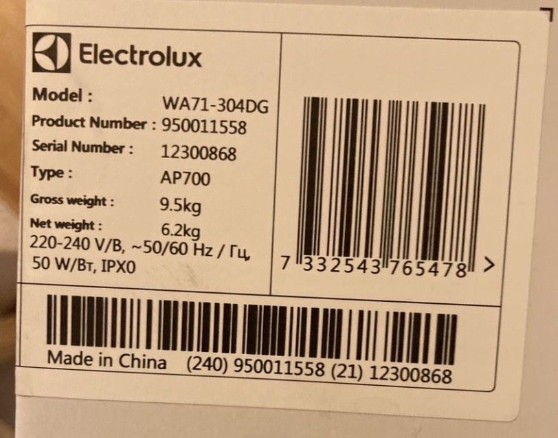 Electrolux Purificatori d'aria: Electrolux WA71-304DG Luftreiniger – Nuovo e nell'imballaggio originale da Frauenfeld venduto da berk39 7