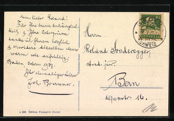 Cartoline postali: AK Baden, Neue Brücke, 1927 – Usato da Berlin venduto da bartko-reher 1