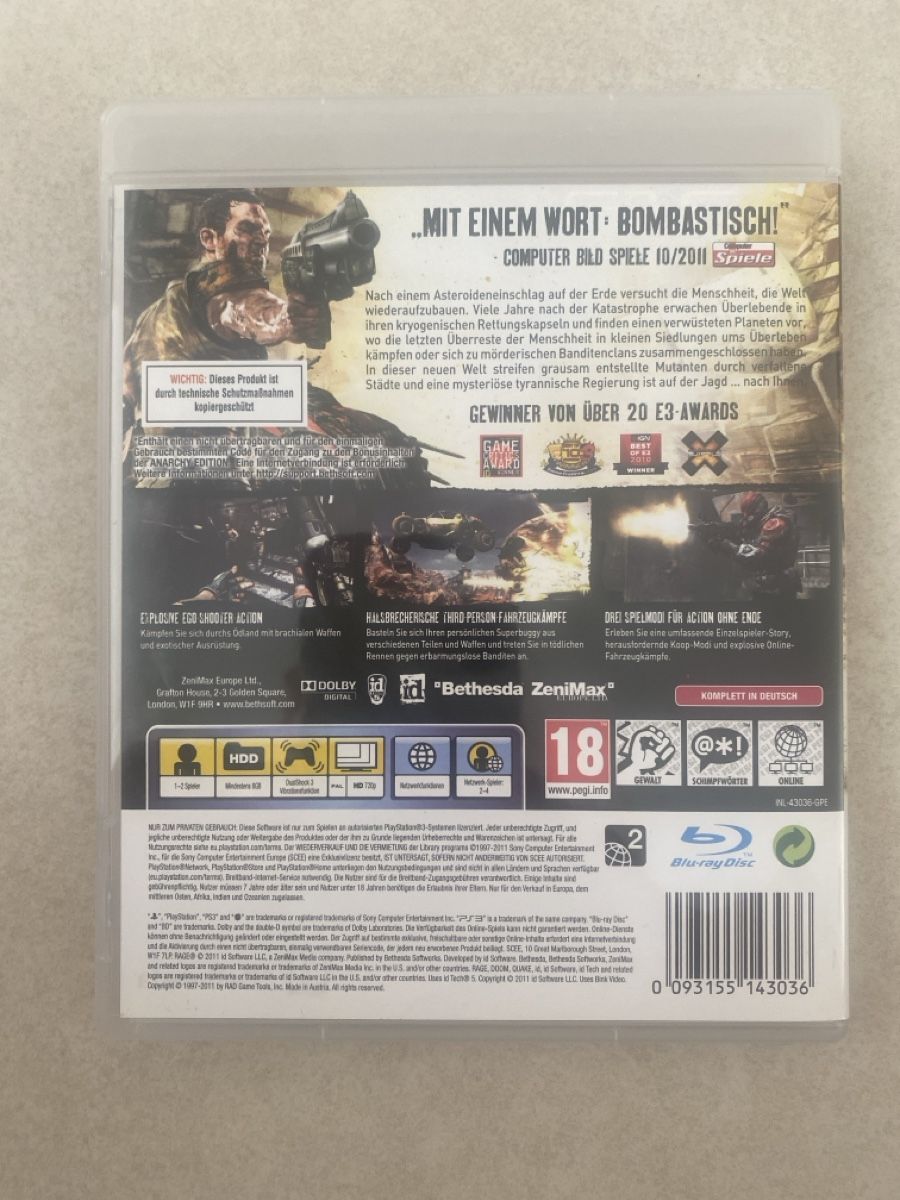 Sony Spiele: Rage - PS3 – Gebraucht aus Suhr von SchnapperCH 1