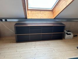 Sideboard Multiplex, Dunkelbraun/Schwarz