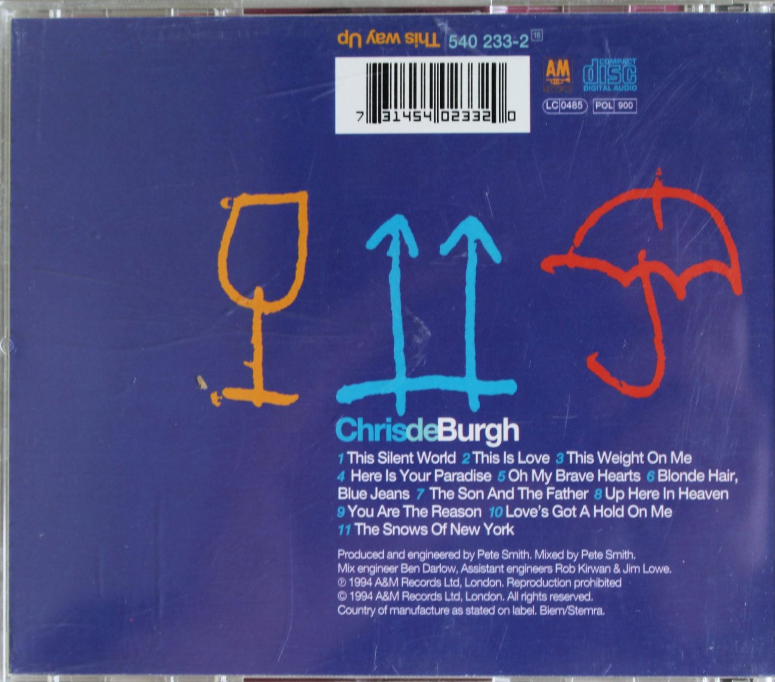 CD: Chris de Burgh / This way up – Usato da Worblaufen venduto da Cookie23 1