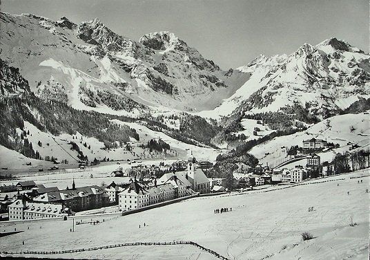 Ansichtskarten: ENGELBERG gegen den Juchlipass - Skiwiese – Gebraucht aus Jona von philajona