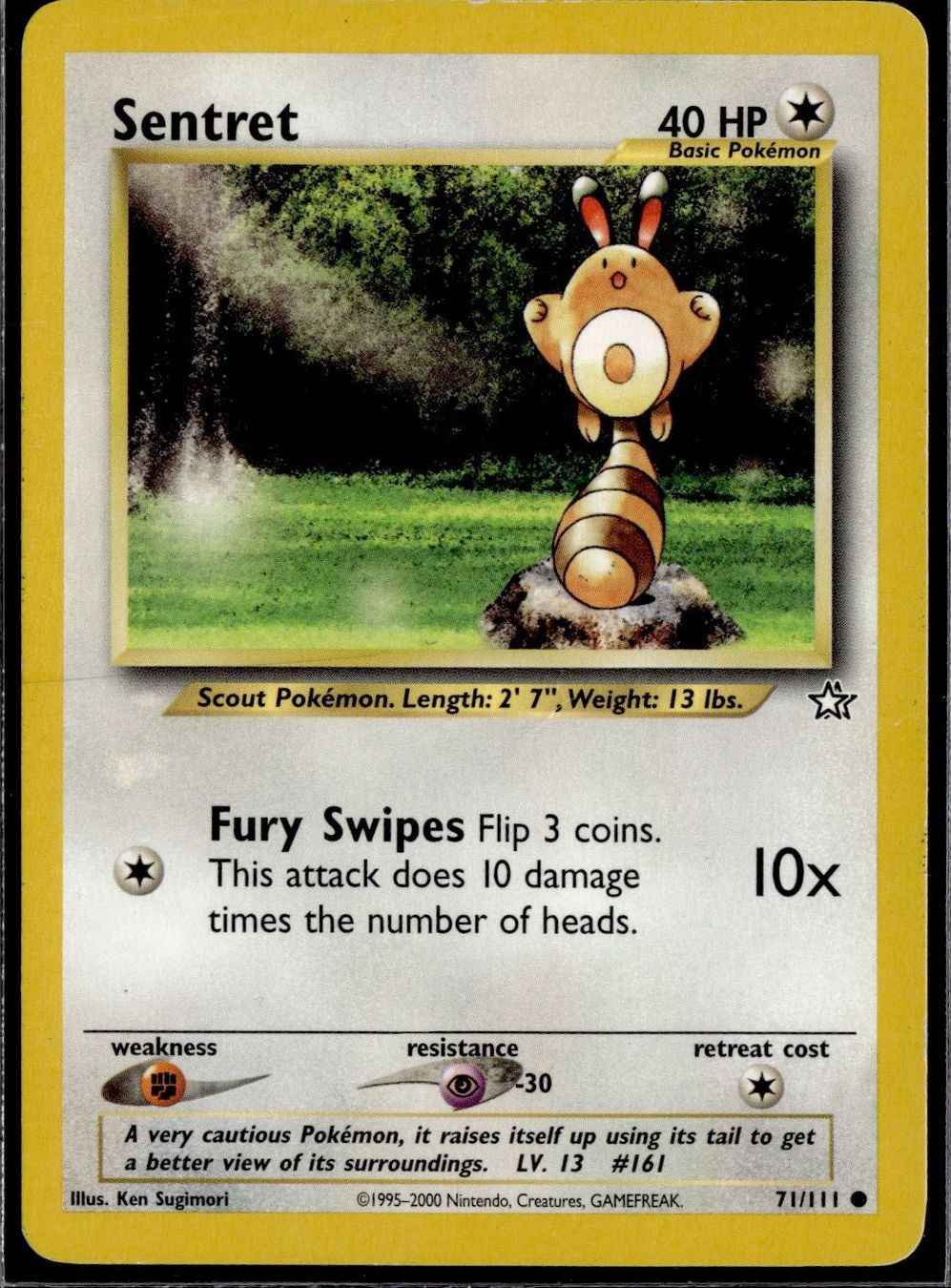 Pokémon Carte collezionabili: Sentret #71 Pokemon Neo Genesis – Usato da Zürich venduto da pokemon_cards