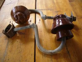 2 grosse Porzellan Isolatoren