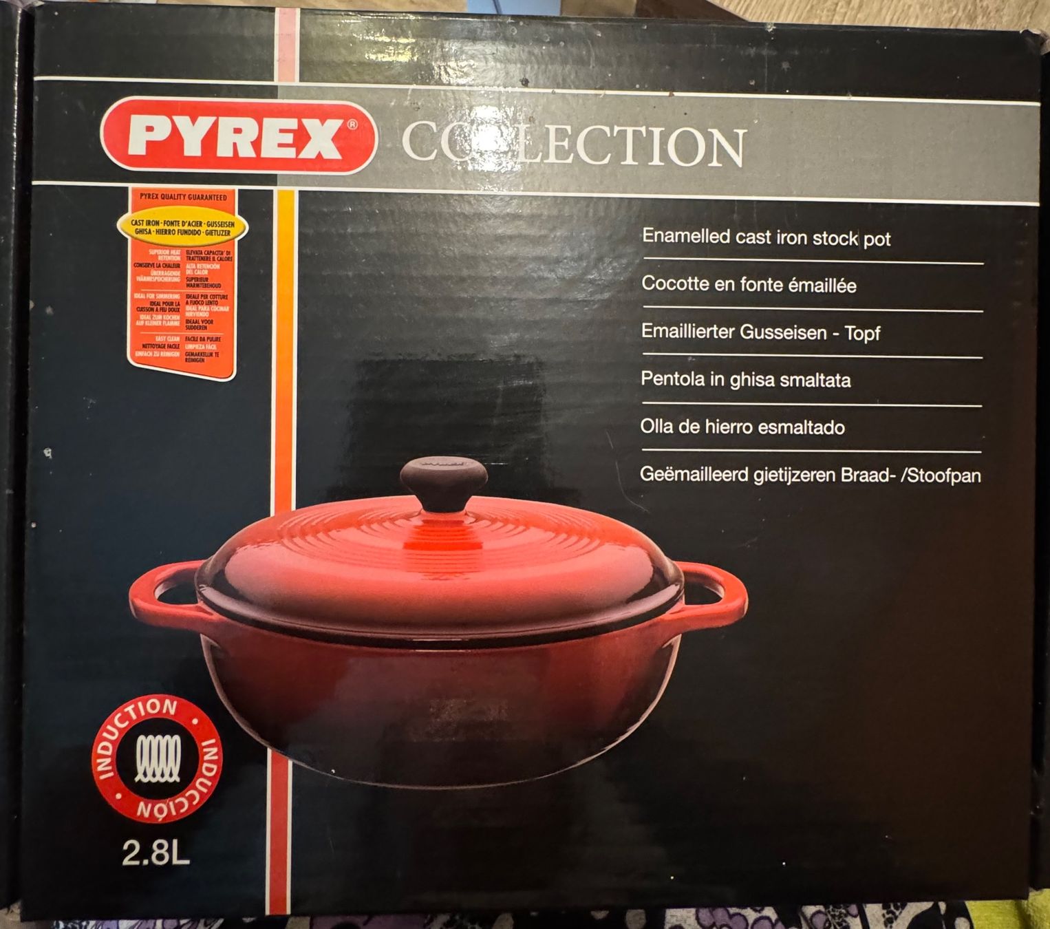 Pyrex Töpfe: Pyrex Collection Emaillierter Gusseisen-Topf, Bräter – Neu und originalverpackt aus Basel von maulwurf012