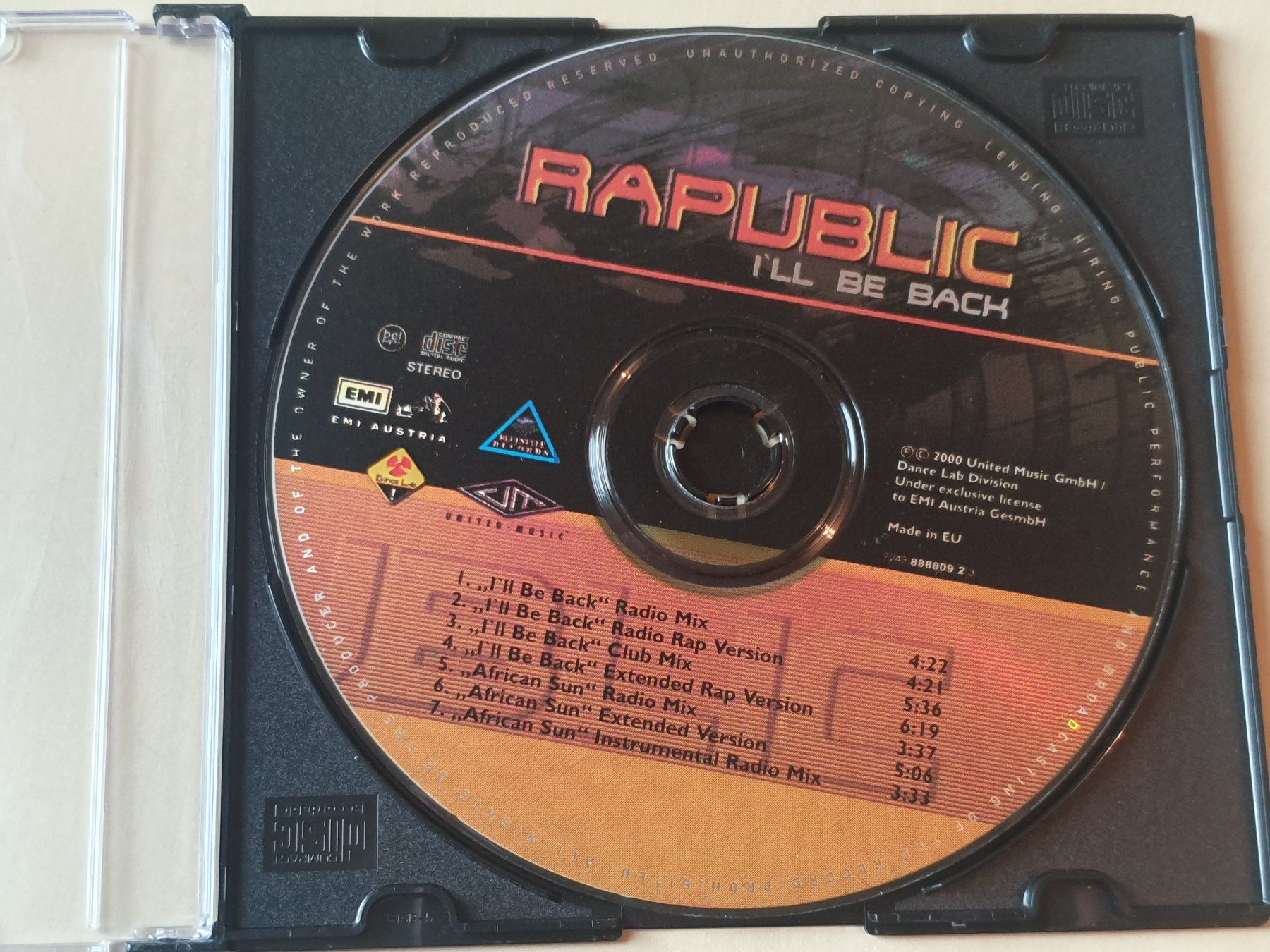 CD: Rapublic i'll be back – Usato da Stansstad venduto da collectorsshop