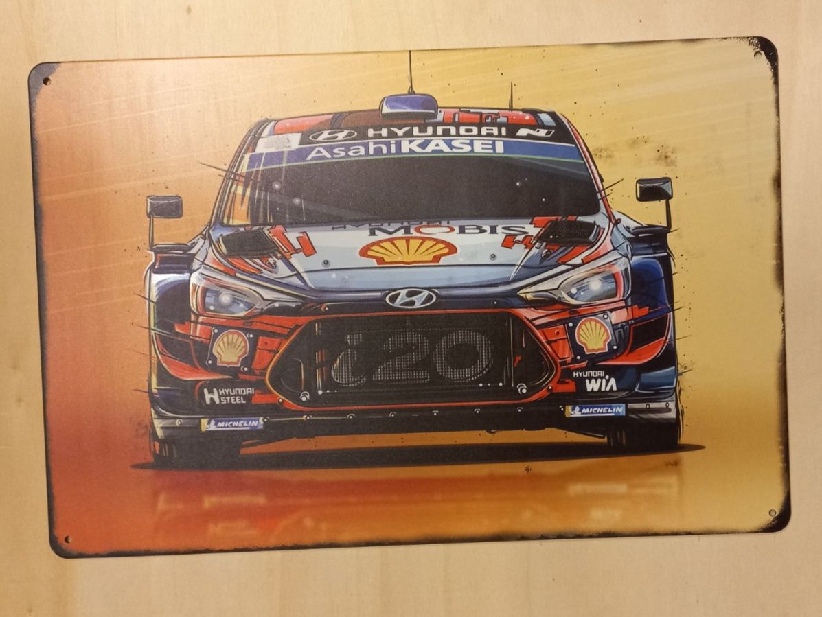 Insegne: Hyundai i20 WRC Blechschild – Nuovo (secondo la descrizione) da Alberswil venduto da mech350