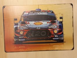 Hyundai i20 WRC Blechschild