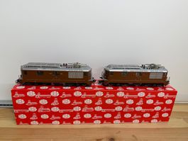 Spur H0 HAG  Nr 261+262  Re 4/4 BLS braun AC Analog Geprüft