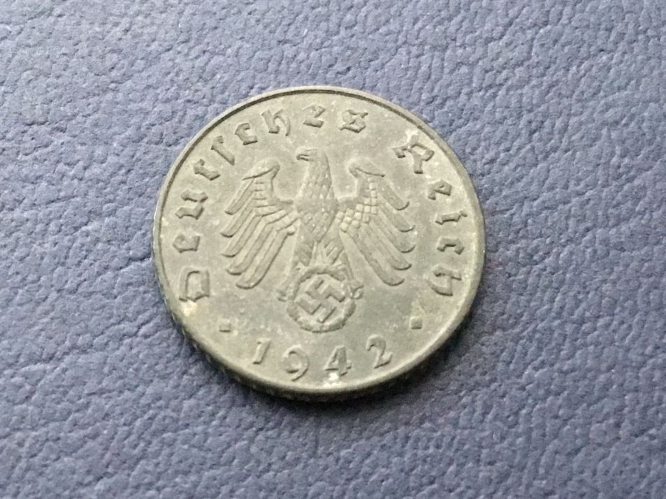 Tutti le monete: Drittes Reich 5 Reichspfennig 1942 A – Usato da St. Margrethen SG venduto da alfapeugeot10
