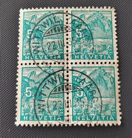 Viererblock Vollstempel Wittwil briefmarke