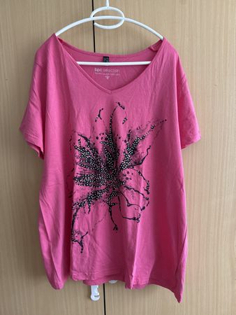 Pinkes Shirt Gr. 48 mit Strassapplikation Top Zustand