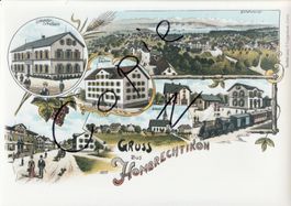 Hombrechtikon -  (AK Lithoansicht um 1900 im Form.  A4)