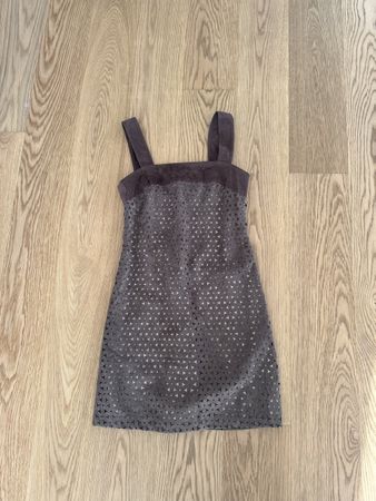 Jigsaw Trägerkleid in Braun – Faux Wildleder, Neu mit Etiket