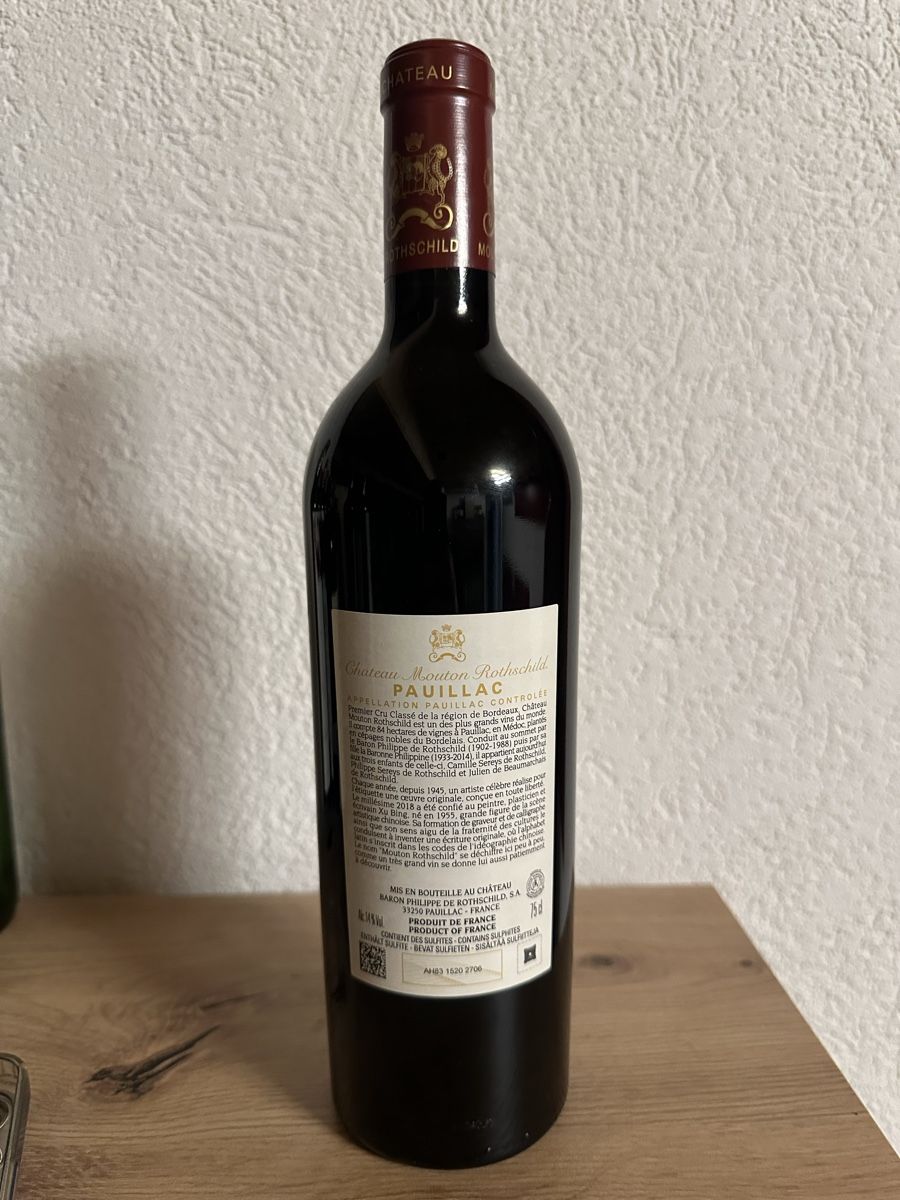 Mouton Rothschild Wein: Mouton Rothschild 2018 – Neu und originalverpackt aus Sonceboz-Sombeval von Sacvic1988 2