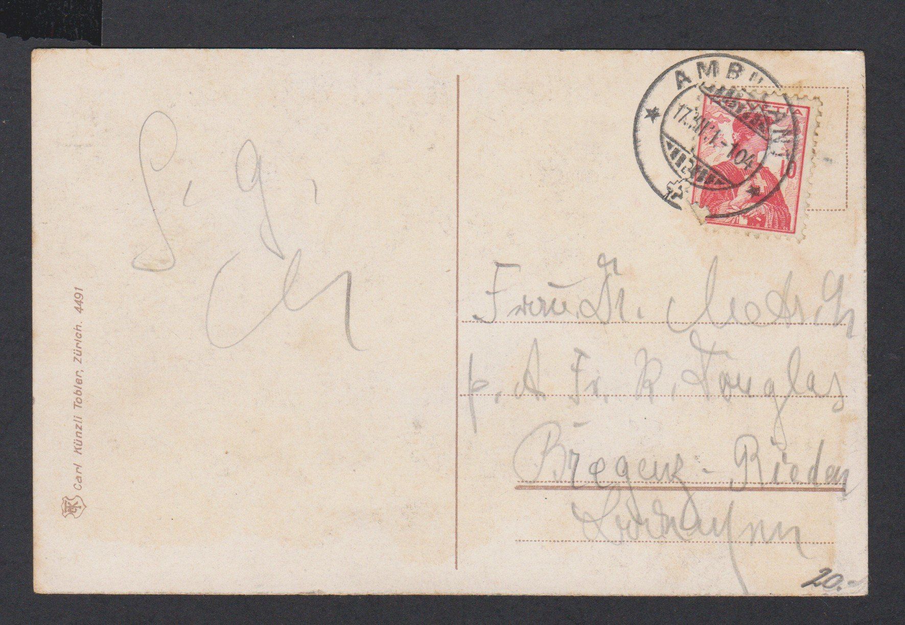 Cartoline postali: Bellinzona  TI  Bahnhofquartier   -  alte Ansichtskarte 1911 – Usato da Vitznau venduto da Ropaku 2