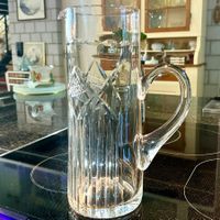 BOHEMIA 2 VINTAGE BLEIKRISTALL WASSER/WEIN KARAFFE, 50-ER