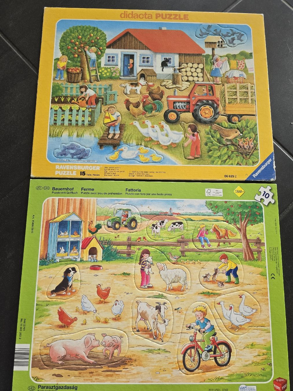 Ravensburger Puzzle: 2 Ravensburger Puzzle, Bauernhof, ab 18M. – Usato da Unterentfelden venduto da Panda-87