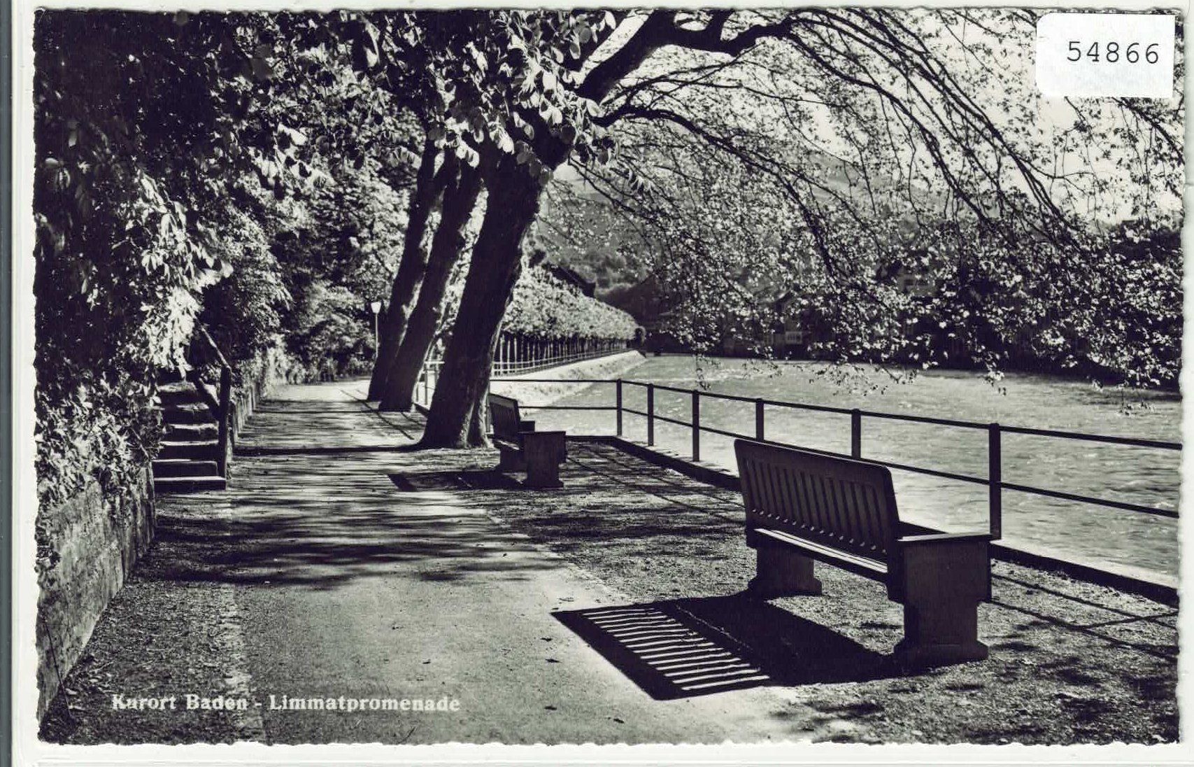 Cartoline postali: Kurort Baden - Limmatpromenade – Usato da Ettingen venduto da Kartenplanet