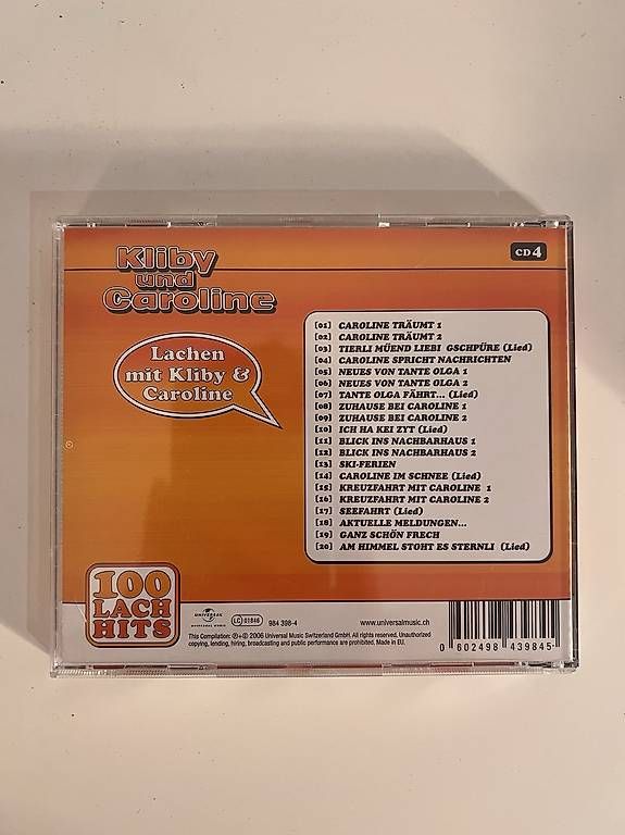 CDs: Kliby und Caroline CD 100 Lach Hits  Schweizer Comedy  – Gebraucht aus Tübach von nic_7mhd 1